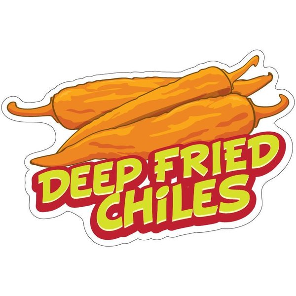 Signmission Deep Fried Chiles Decal Concession Stand Food Truck Sticker, D-DC-12 Deep Fried Chiles19 D-DC-12 Deep Fried Chiles19